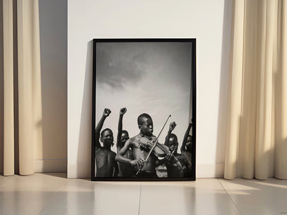 African Children Vintage Photography Canvas Wall Art - Canvasworkshop