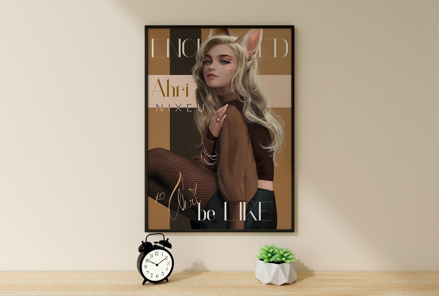 Ahri Art League Of Legends Canvas Poster - Canvasworkshop