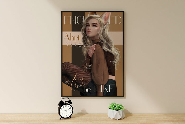 Ahri Art League Of Legends Canvas Wall Decor