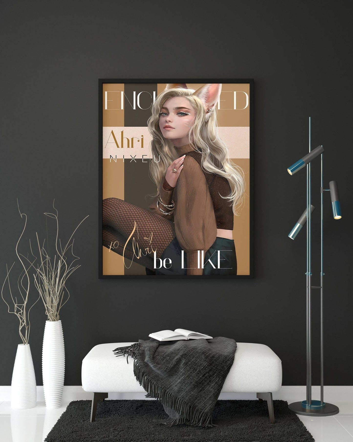 Ahri Art League Of Legends Canvas Poster - Canvasworkshop