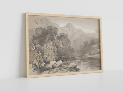 Alexandre Calame Landscape Canvas Wall Art - Canvasworkshop