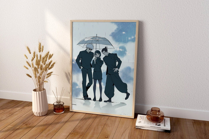 Anime Leinwand Wandkunst, Jujutsu Kaisen Wandkunst, Blaue Kunst Satoru Gojo, Kinji Hakari Wandkunst