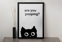 Are You Pooping Toilet Canvas Funny Art - Canvasworkshop