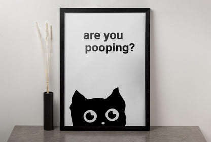 Are You Pooping Toilet Canvas Funny Art - Canvasworkshop