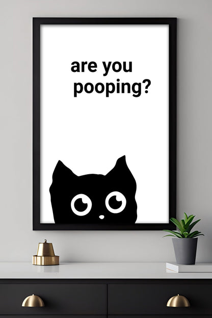 Are You Pooping Toilet Canvas Funny Art - Canvasworkshop
