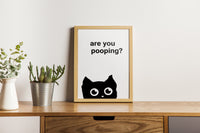 Are You Pooping Toilet Canvas Funny Art - Canvasworkshop