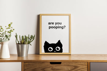 Are You Pooping Toilet Canvas Funny Art - Canvasworkshop