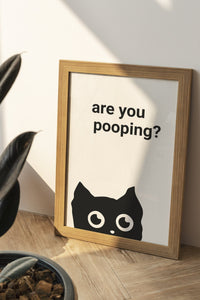 Are You Pooping Toilet Canvas Funny Art - Canvasworkshop