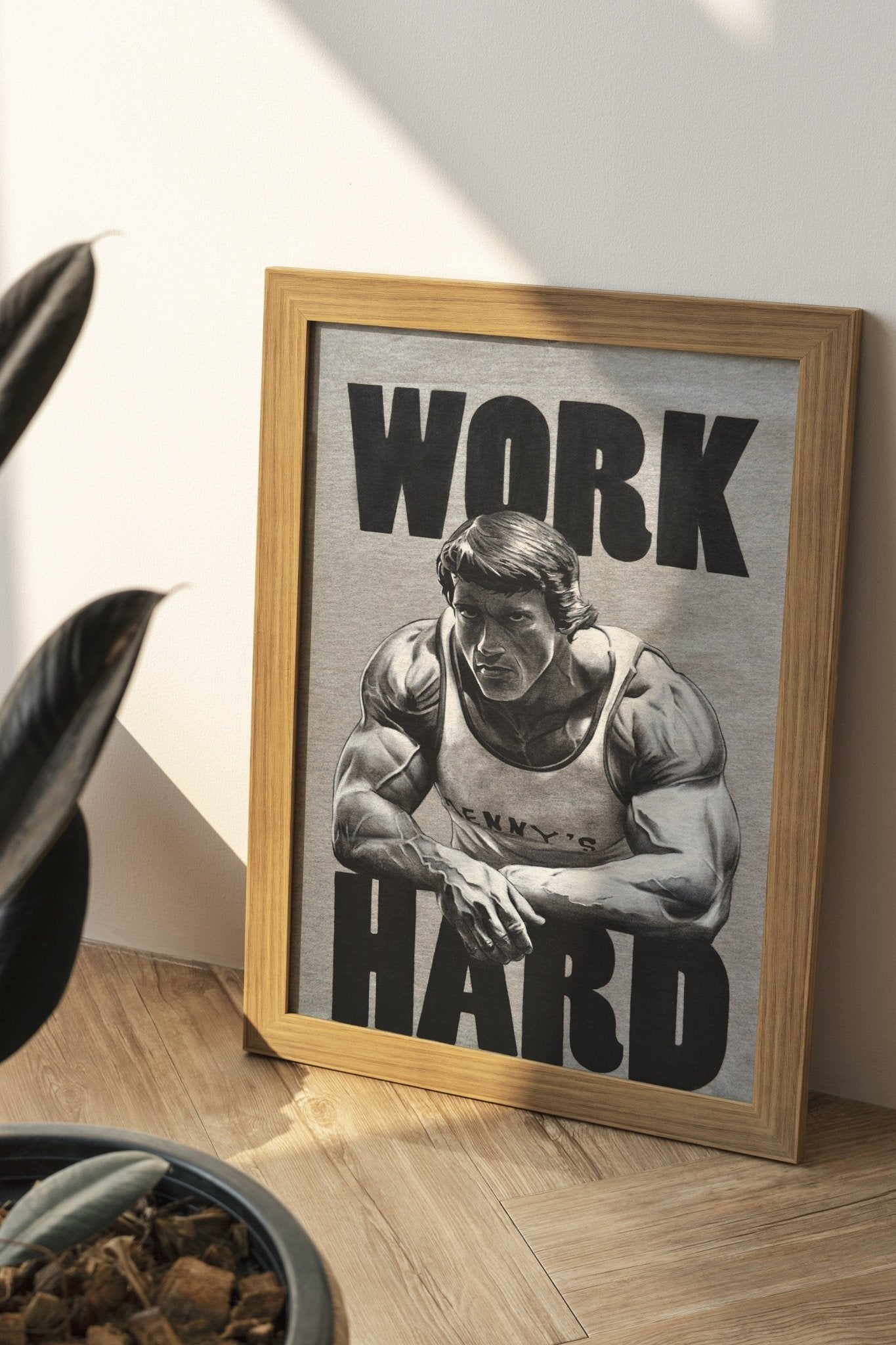Arnold Schwarzenegger Hard Work Canvas Art - Canvasworkshop