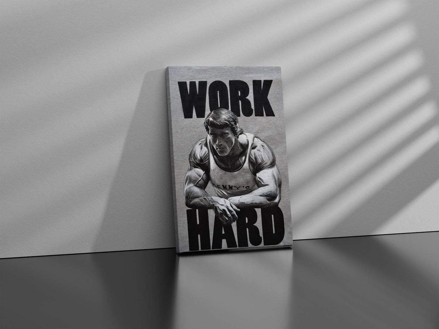 Arnold Schwarzenegger Hard Work Canvas Art - Canvasworkshop
