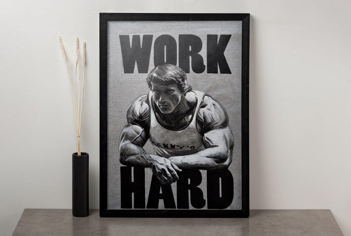 Arnold Schwarzenegger Hard Work Canvas Art Canvas Wall Art