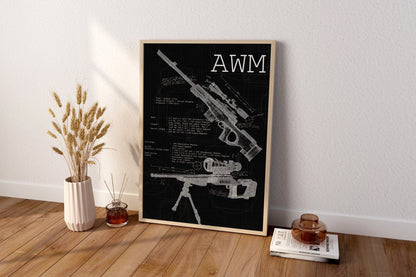 AWM Blueprint Canvas Poster - Canvasworkshop