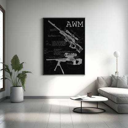 AWM Blueprint Canvas Poster - Canvasworkshop