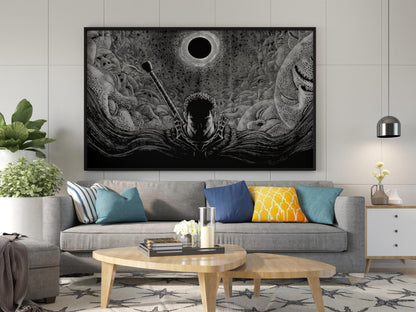 Anime Leinwand Wandkunst, Anime Poster, Berserk Anime Wandkunst, Berserk Guts Poster, Berserk Schwarz & Weiß Poster, Guts Cool Poster, Berserk Kunst