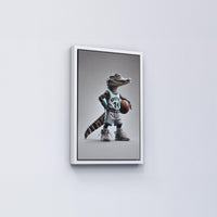 Ikonische realistische Baby-Alligator-Leinwand – realistisches, stilvolles und verspieltes Wanddekor