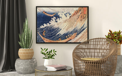 Ukiyo-e Leinwand-Wanddekoration: Die Große Welle von Hokusai