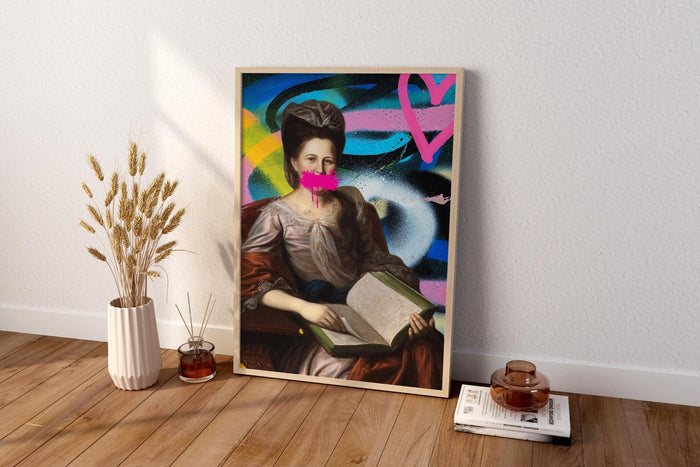 Pink Graffiti Canvas Poster