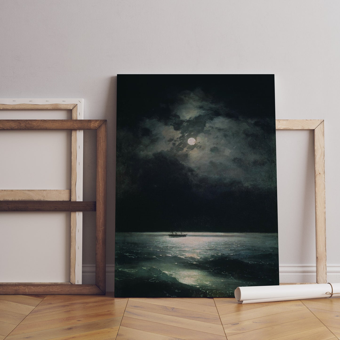 Iwan Aiwasowski Leinwand-Wandbild, Iwan Aiwasowski Das Schwarze Meer, Beliebte Kunst-Leinwand, Meer-Leinwandbild, Leinwanddruck-Kunst, Berühmte Wandkunst