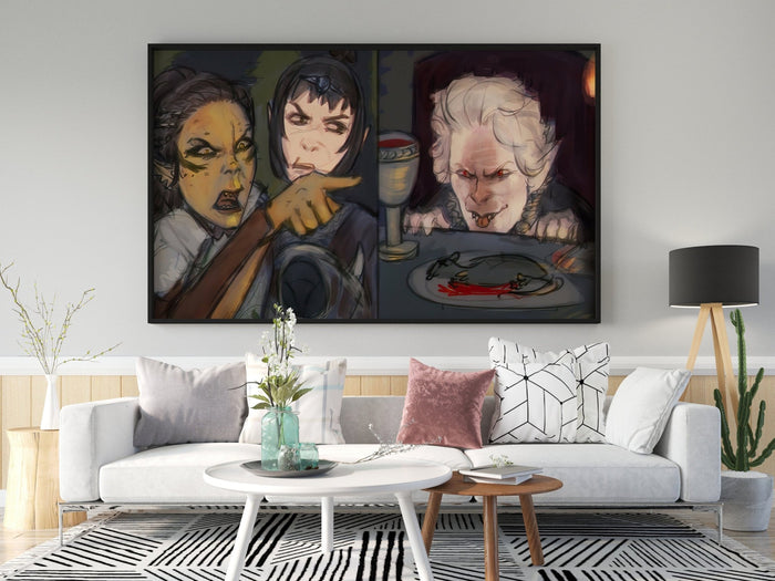 Baldur's Gate 3 Funny Canvas Wall Art