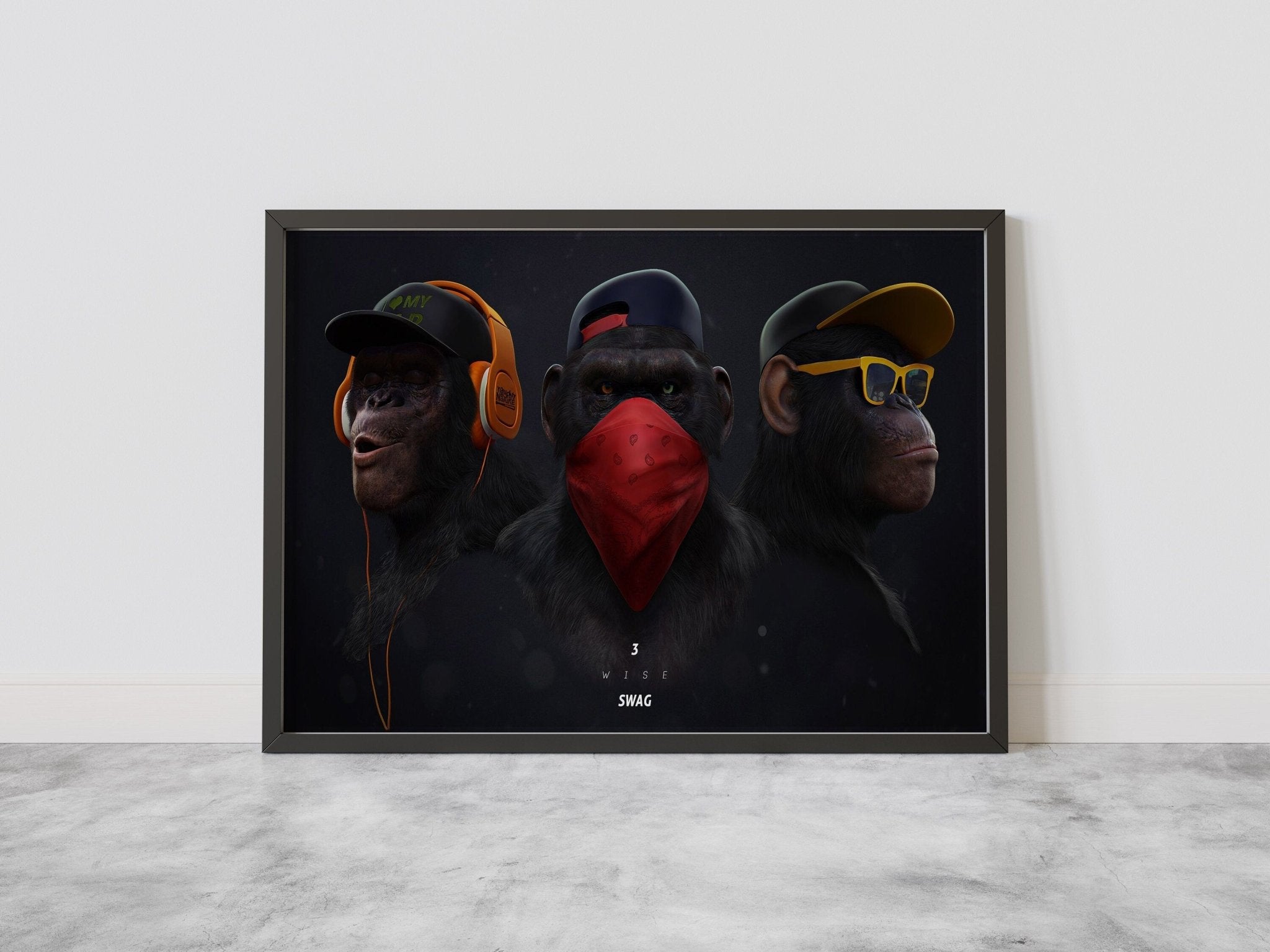 Banksy Monkey Canvas Wall Art - Canvasworkshop