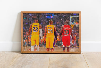 Basketball Legends Canvas Poster - Canvasworkshop
