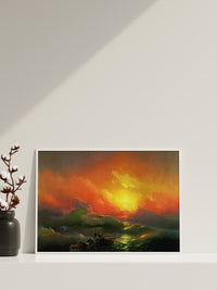 Iwan Aiwasowski Leinwand-Wandkunst, Iwan Aiwasowski Die Neunte Welle Leinwandkunst, Leinwanddruck-Kunst, Große Leinwand-Wandkunst, Wohnzimmer-Wanddekoration