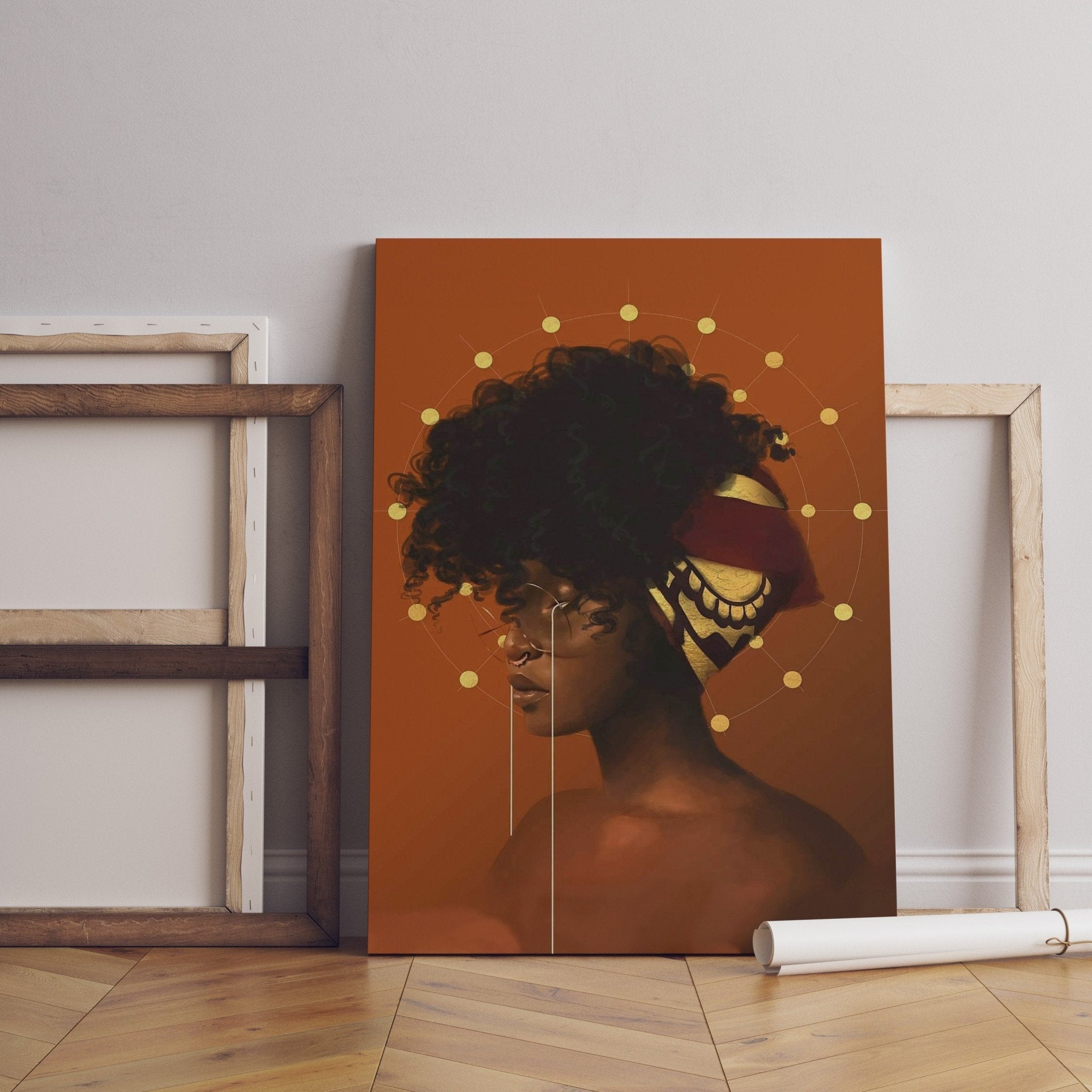 Black Woman Canvas Poster - Canvasworkshop