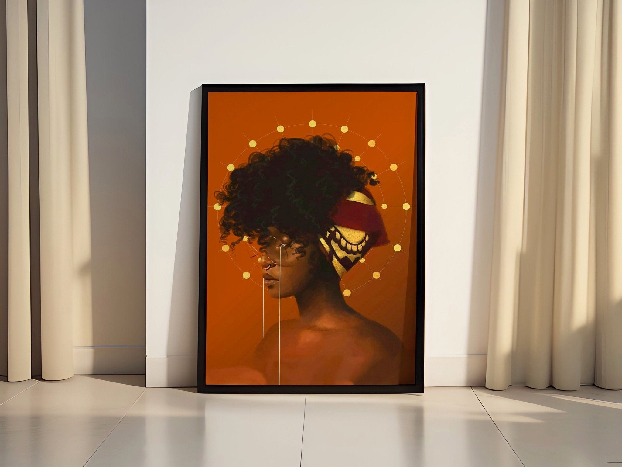 Black Woman Canvas Poster - Canvasworkshop