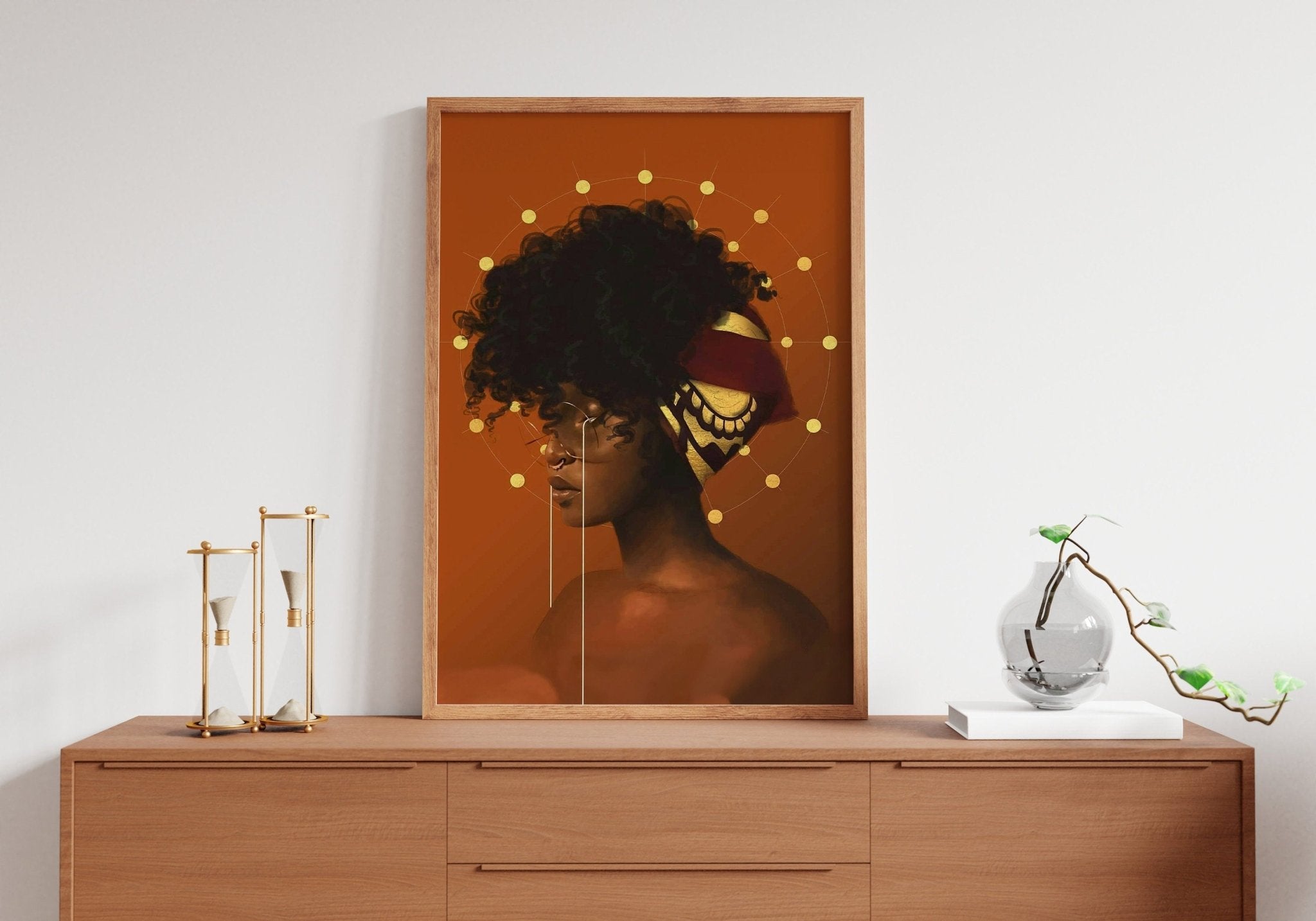 Black Woman Canvas Poster - Canvasworkshop