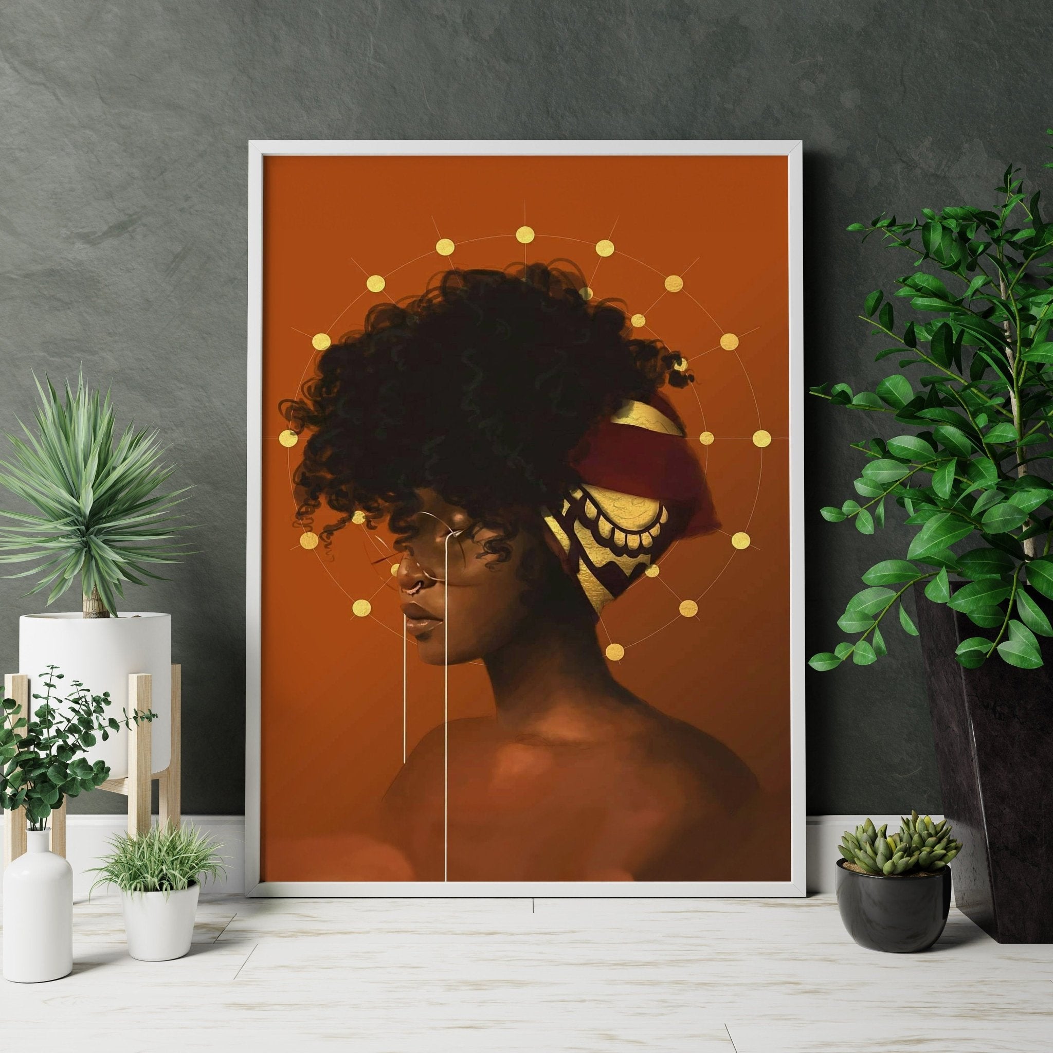 Black Woman Canvas Poster - Canvasworkshop