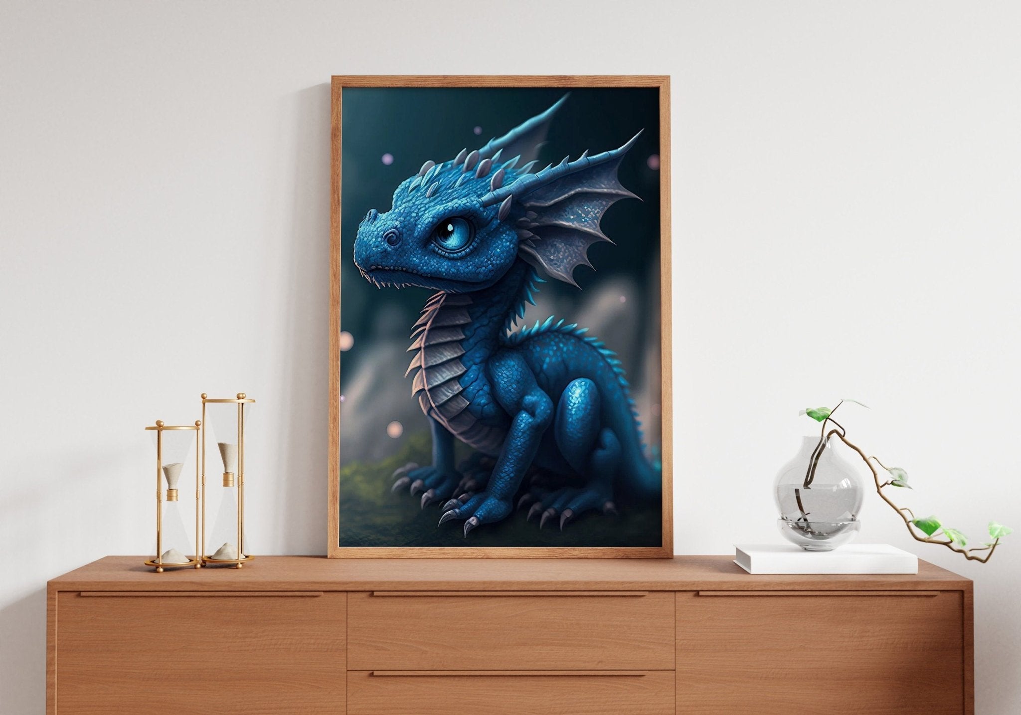 Blue Dragon Canvas Wall Art - Canvasworkshop