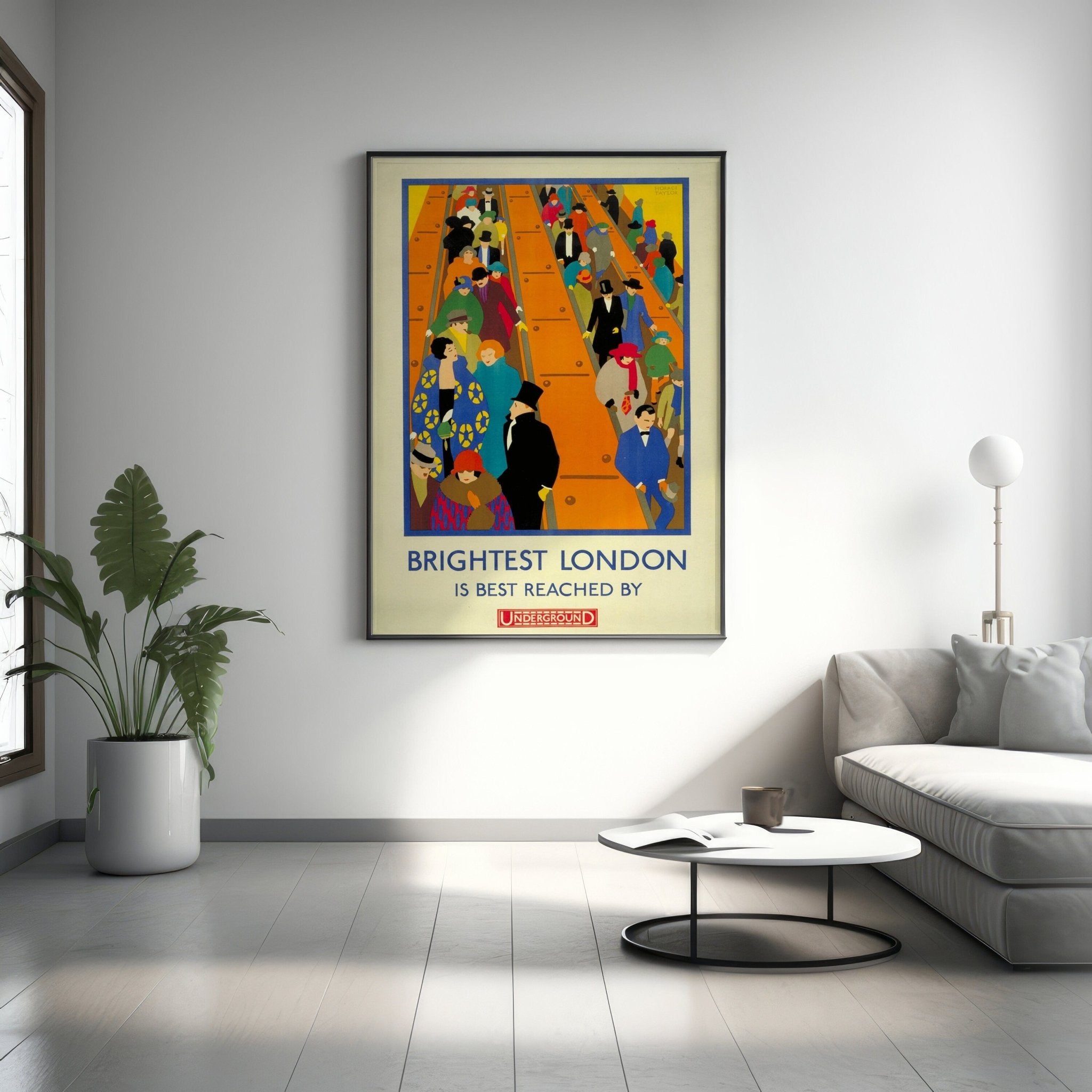 Brightest London is best Reached by Underground Canvas Wall Art - Canvasworkshop