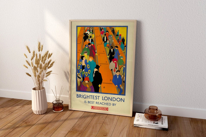 Brightest London is best Reached by Underground Canvas Poster