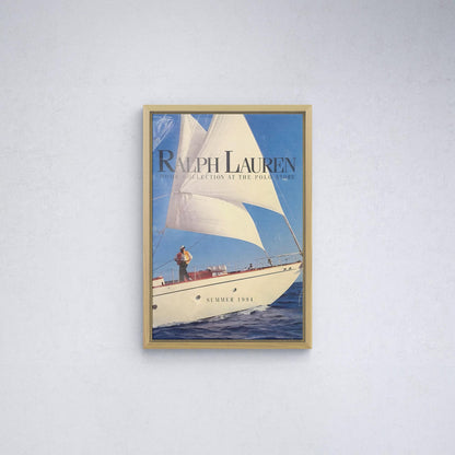 Ikonisches Magazin Poster RL Luxus Segelyacht Leinwandbild