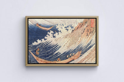 Ukiyo-e Leinwand-Wanddekoration: Die Große Welle von Hokusai