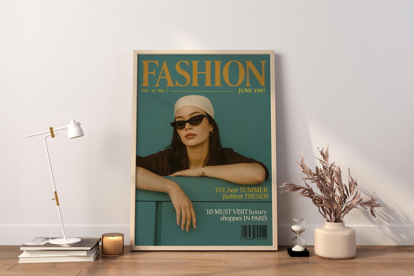 Vintage Modezeitschriften-Cover Poster | Retro Editorial Wandkunstdruck