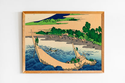 Hokusai Ukiyo-e Leinwand-Dekor Meisterwerke: Ozeanszenen & Provinziallandschaften