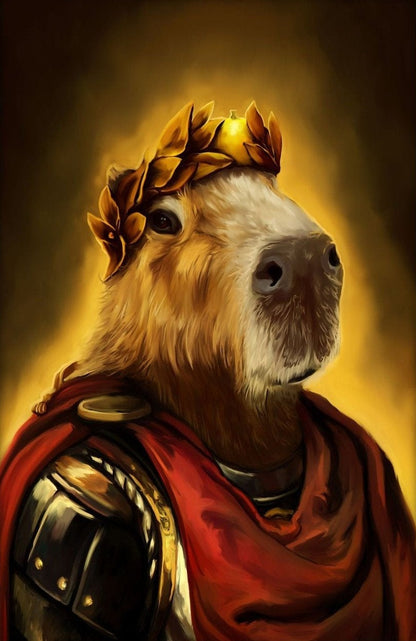Artwork Caesar Capybara Canvas Art - Canvasworkshop