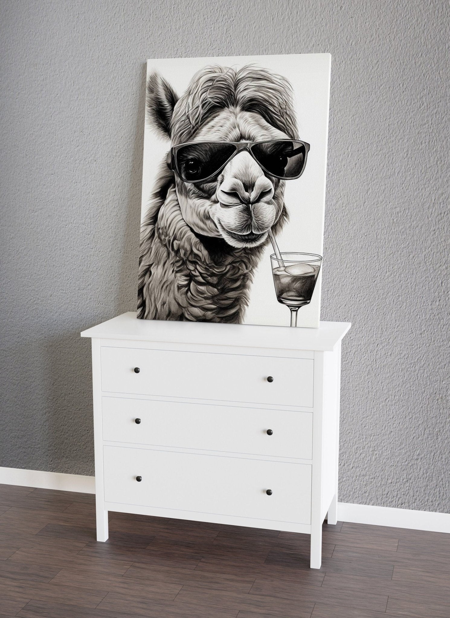 Camel with Sunglasses Canvas Poster - Canvasworkshop