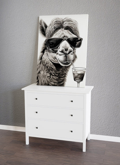 Camel with Sunglasses Canvas Poster - Canvasworkshop