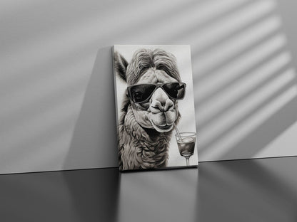 Camel with Sunglasses Canvas Poster - Canvasworkshop