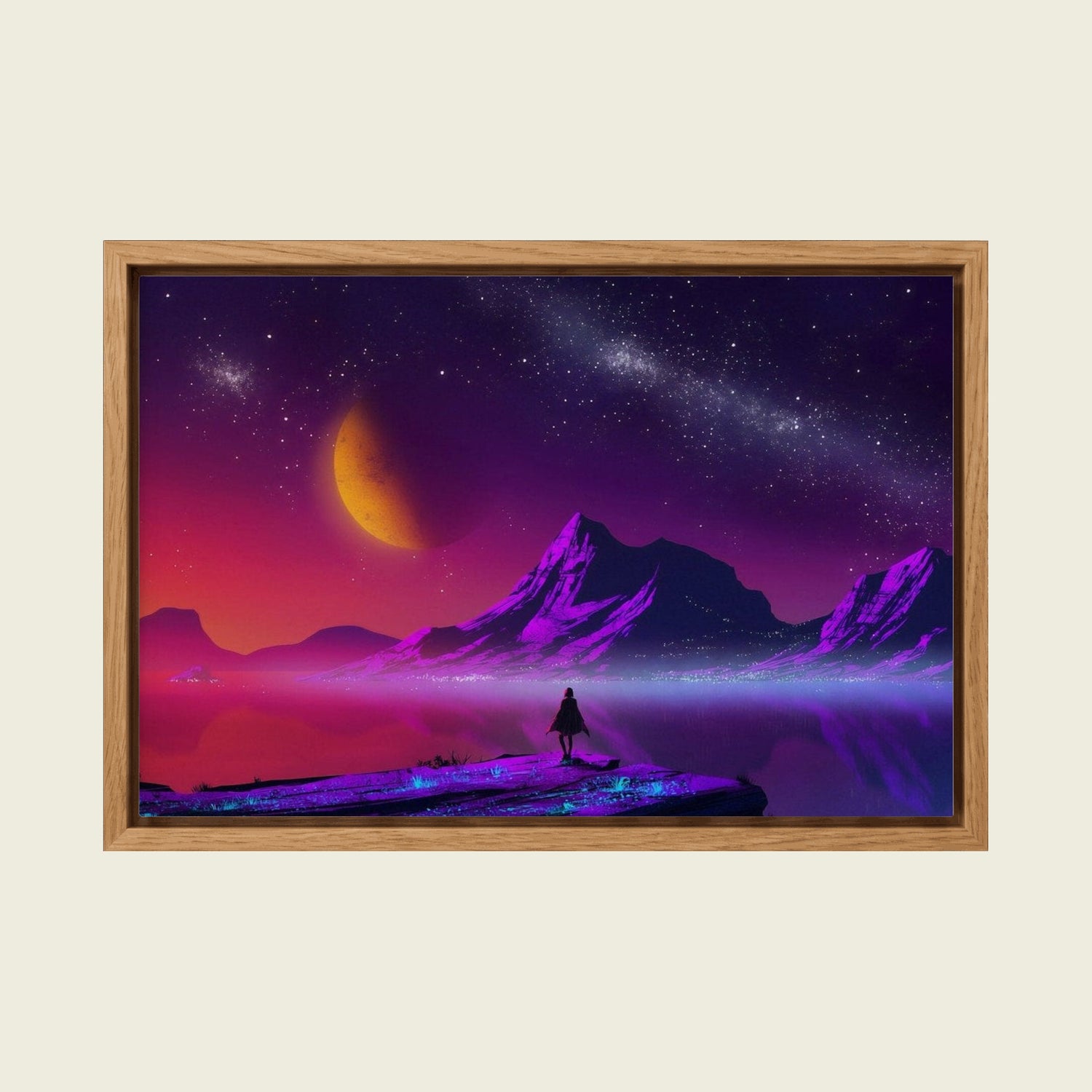 Feed Floating Oak Purple Magic Cosmic Landscape Wall Art