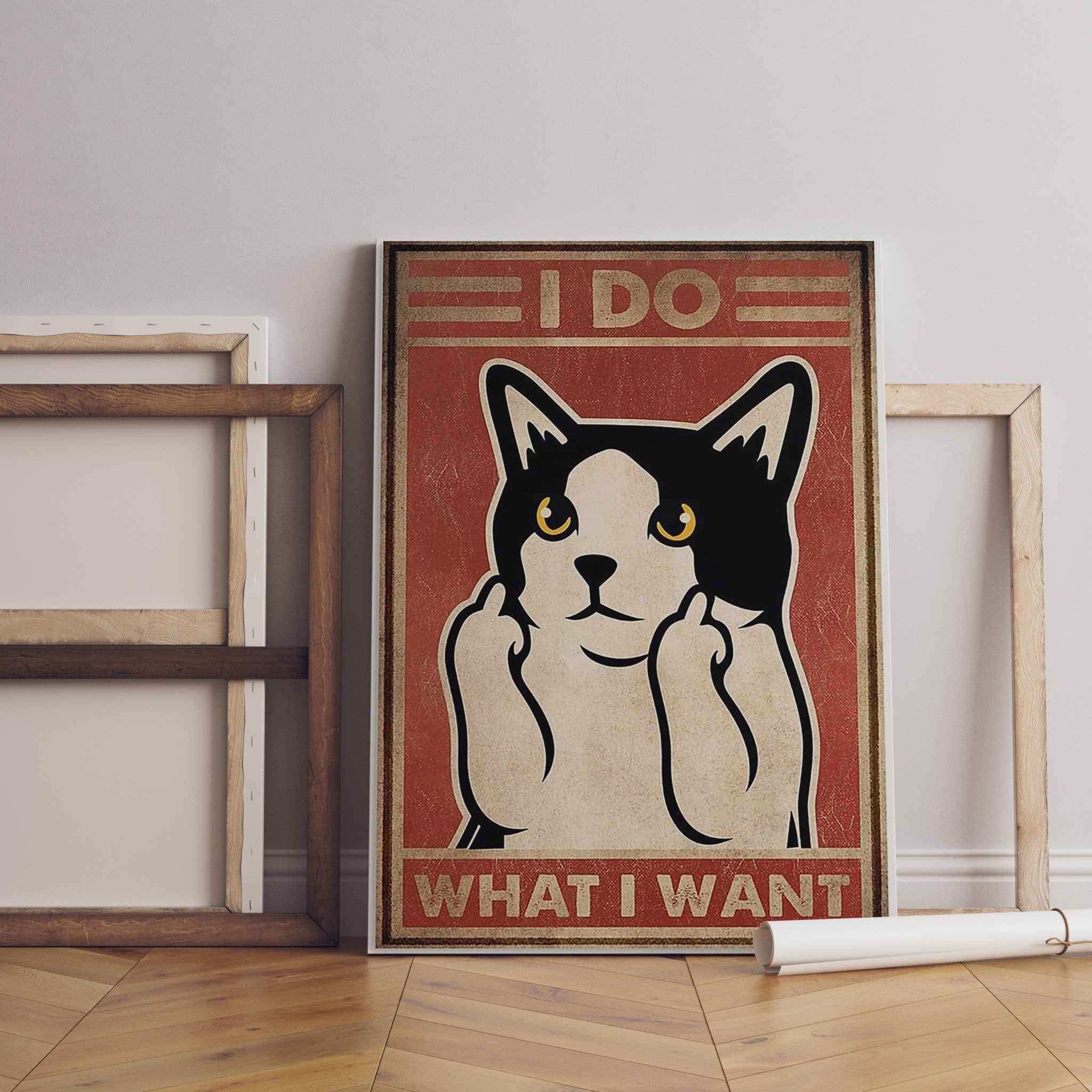 Cat, I do What I Want Canvas Poster - Canvasworkshop