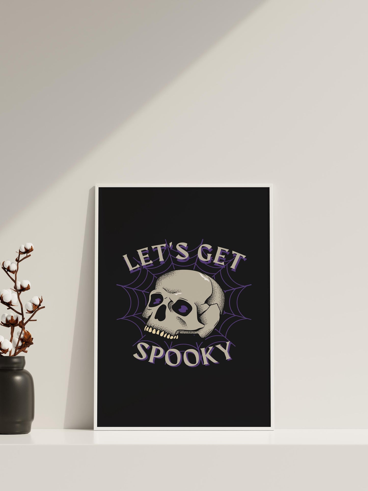 Spooky Leinwand-Wandkunst - Halloween Leinwand-Wandkunst - Halloween Geschenk - Stimmungs-Schädel-Poster - Halloween Poster - Halloween Wanddekor