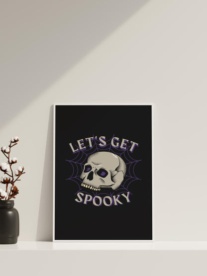 Spooky Leinwand-Wandkunst - Halloween Leinwand-Wandkunst - Halloween Geschenk - Stimmungs-Schädel-Poster - Halloween Poster - Halloween Wanddekor
