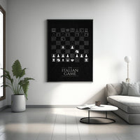 Chess Blueprint Canvas Poster - Canvasworkshop