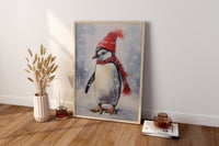 Winter Penguin canvas wall art