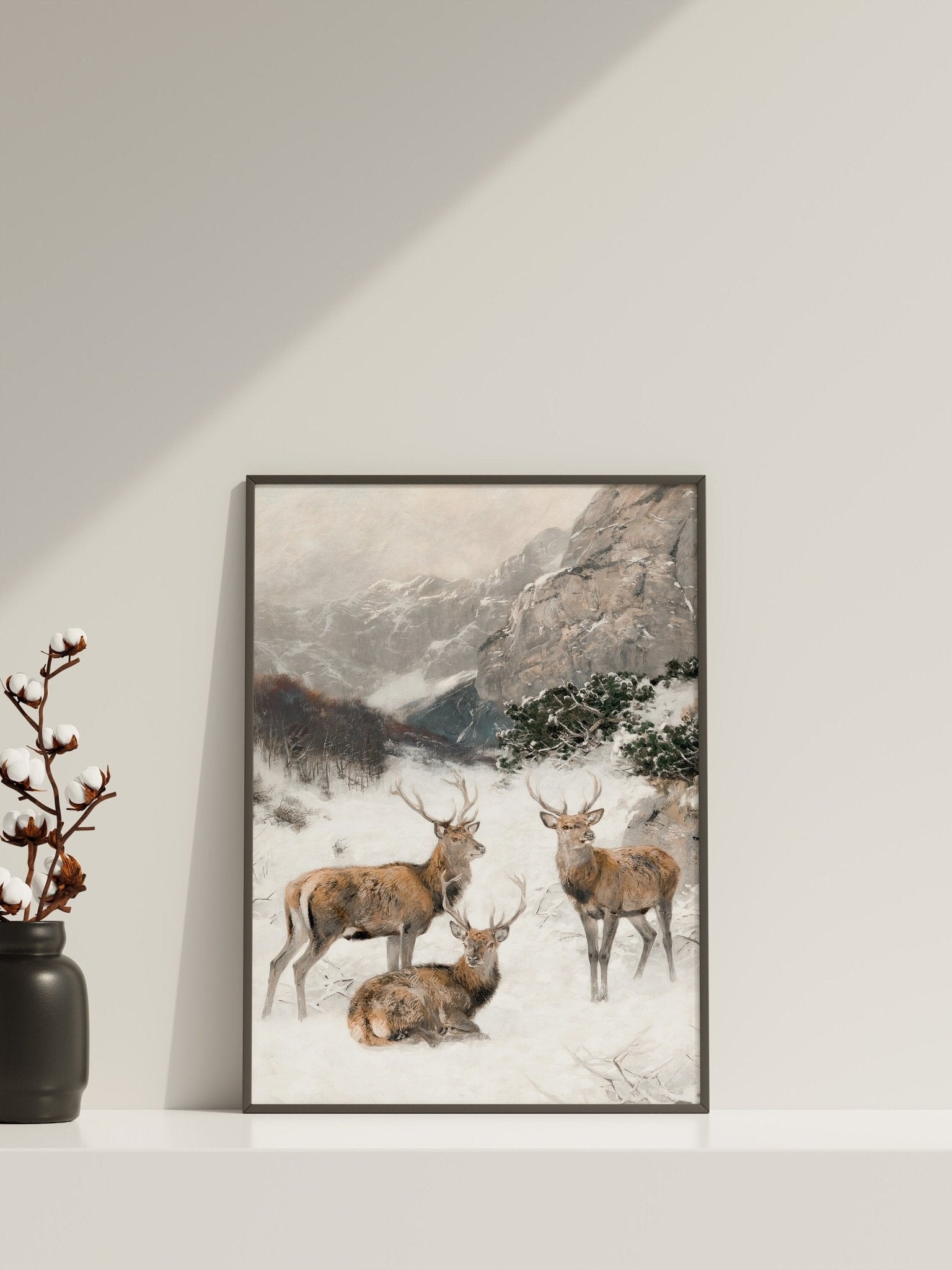 Christmas Deer Canvas Wall Art - Canvasworkshop