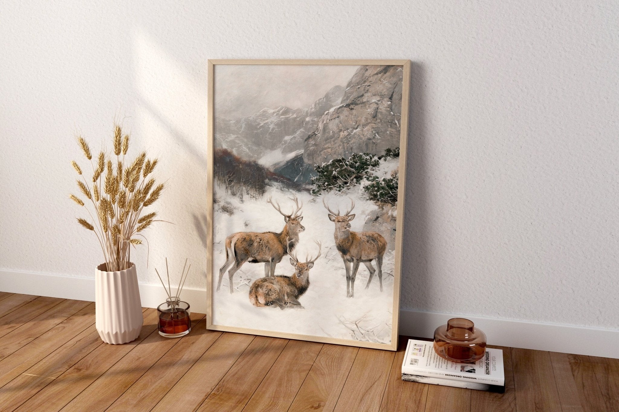 Christmas Deer Canvas Wall Art - Canvasworkshop