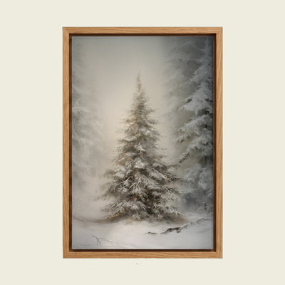 Feed Floating Oak Christmas Tree Canvas Print